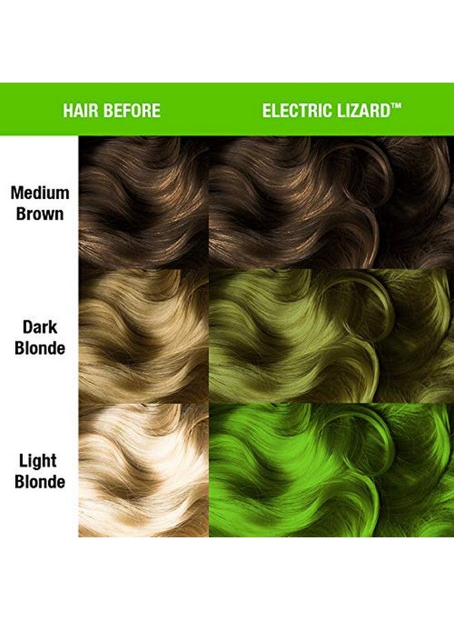 Electric Lizard Hair Color Amplified (2Pk) Semi Permanent Hair Dye Bright Neon Green Hair Color Glows In Blacklight Vegan Ppd & Ammoniafree For Coloring Hair For Men & Women