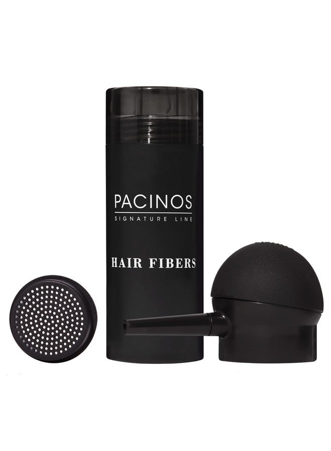 Hair Fibers (Black) Thickening Fibers Achieve Fuller Appearance By Concealing Thinning Hair & Bald Spots Includes Applicator Pump Nozzle