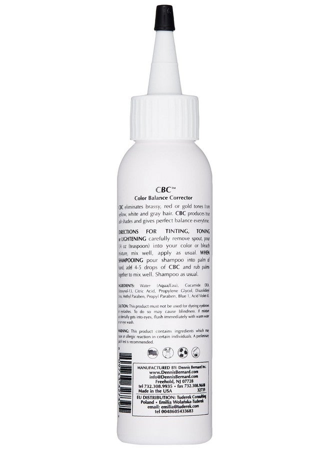 Cbc The Original Color Balance Corrector ; Eliminates Unwanted Tones From Hair During Color Services ; Use In Shampoo Bleach Or Color (4 Oz)