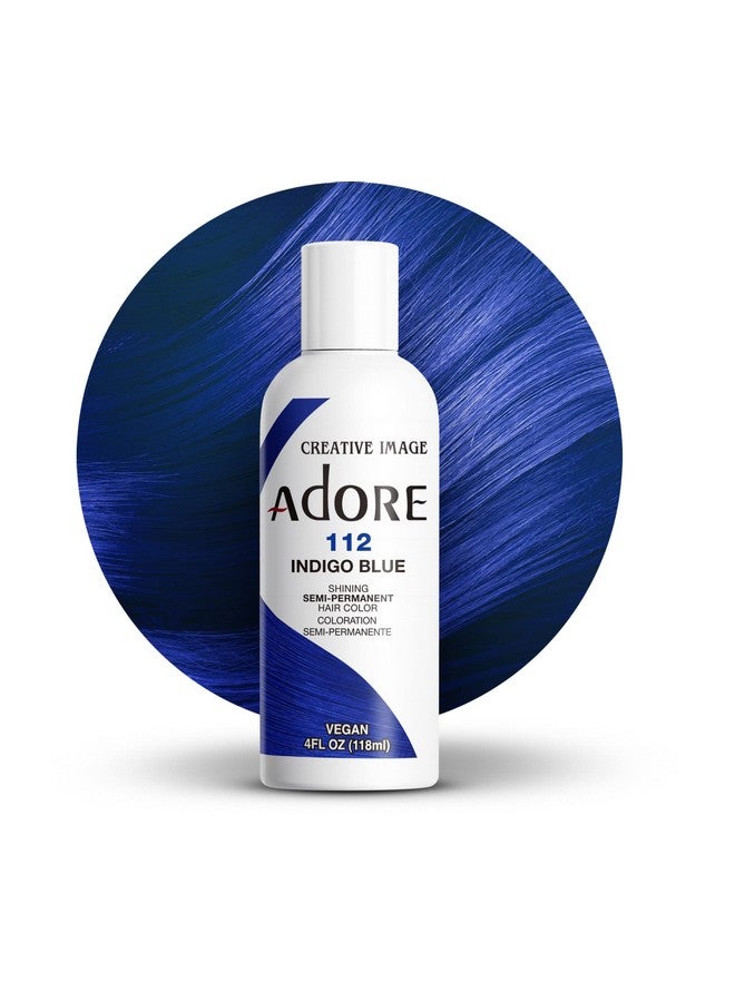 Semi Permanent Hair Color Vegan And Crueltyfree Hair Dye 4 Fl Oz 112 Indigo Blue (Pack Of 1)