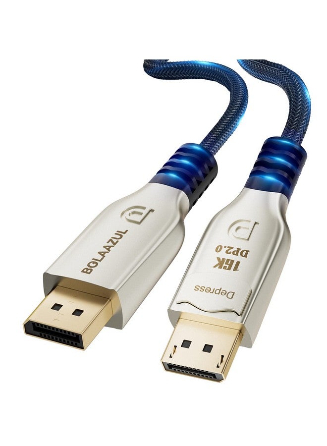 8K Displayport 2.0 Cable 6Ft 16K Dp Cable 2.0 (16K@60Hz 8K@120Hz 4K@240Hz 165Hz 144Hz Gsync Freesync) Video Monitor Cable Uhbr20 Displayport Male To Display Port Cord Dp 1.4 1.2 Compatible