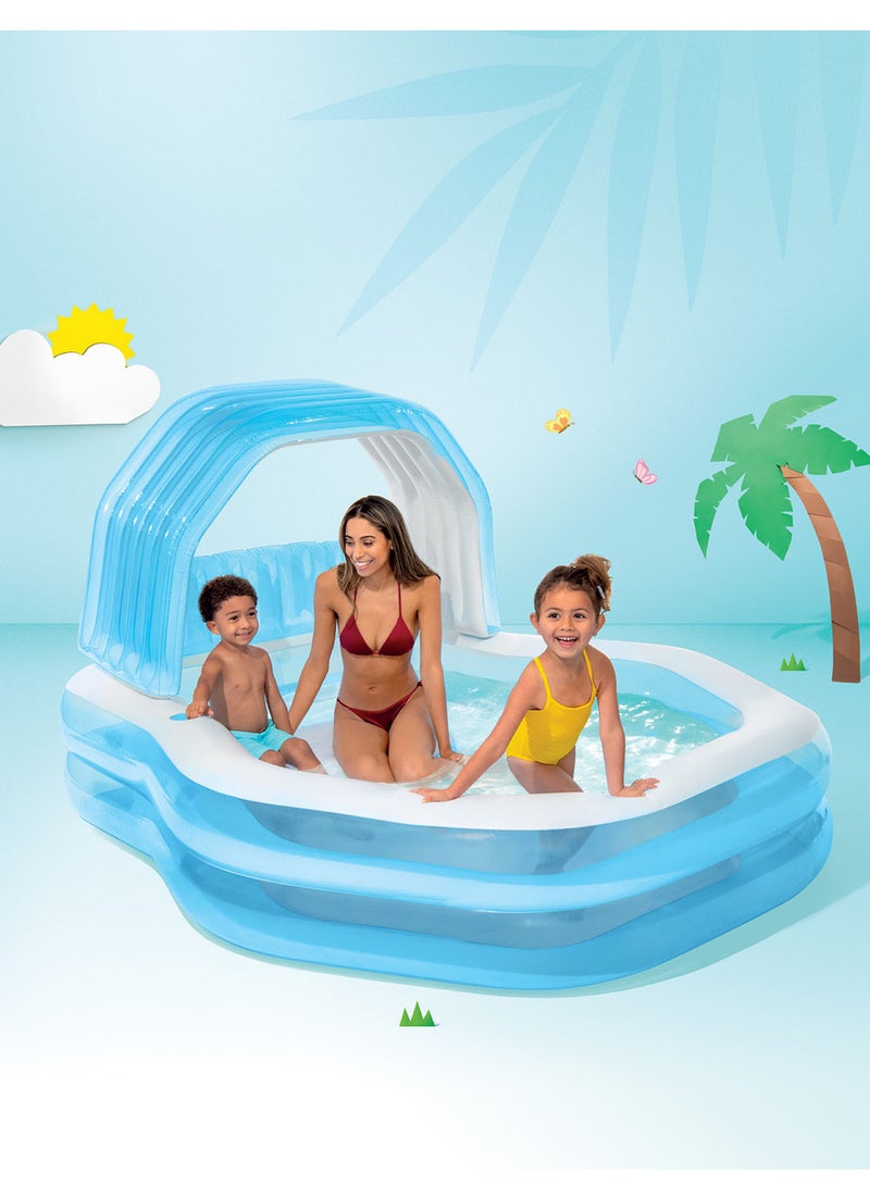 Swim Center Inflatable Family Sunshade Pool 2.29x1.91x1.35mt.