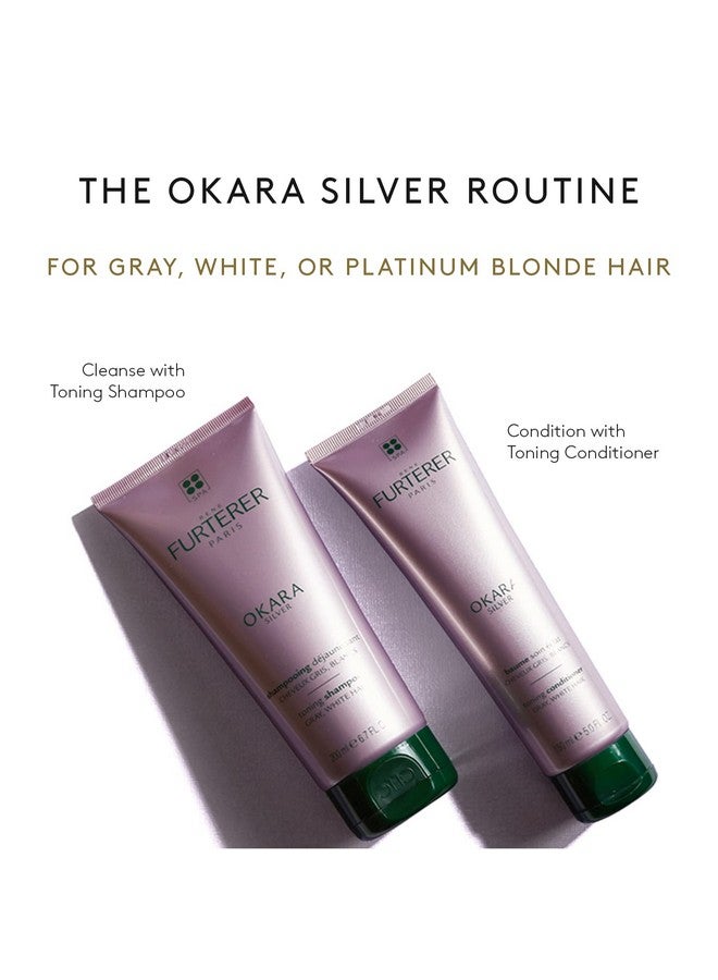 Okara Silver Toning Shampoo Purple Shampoo For Blonde White Grey Silver Pastel Hair Pump 20.2 Oz.