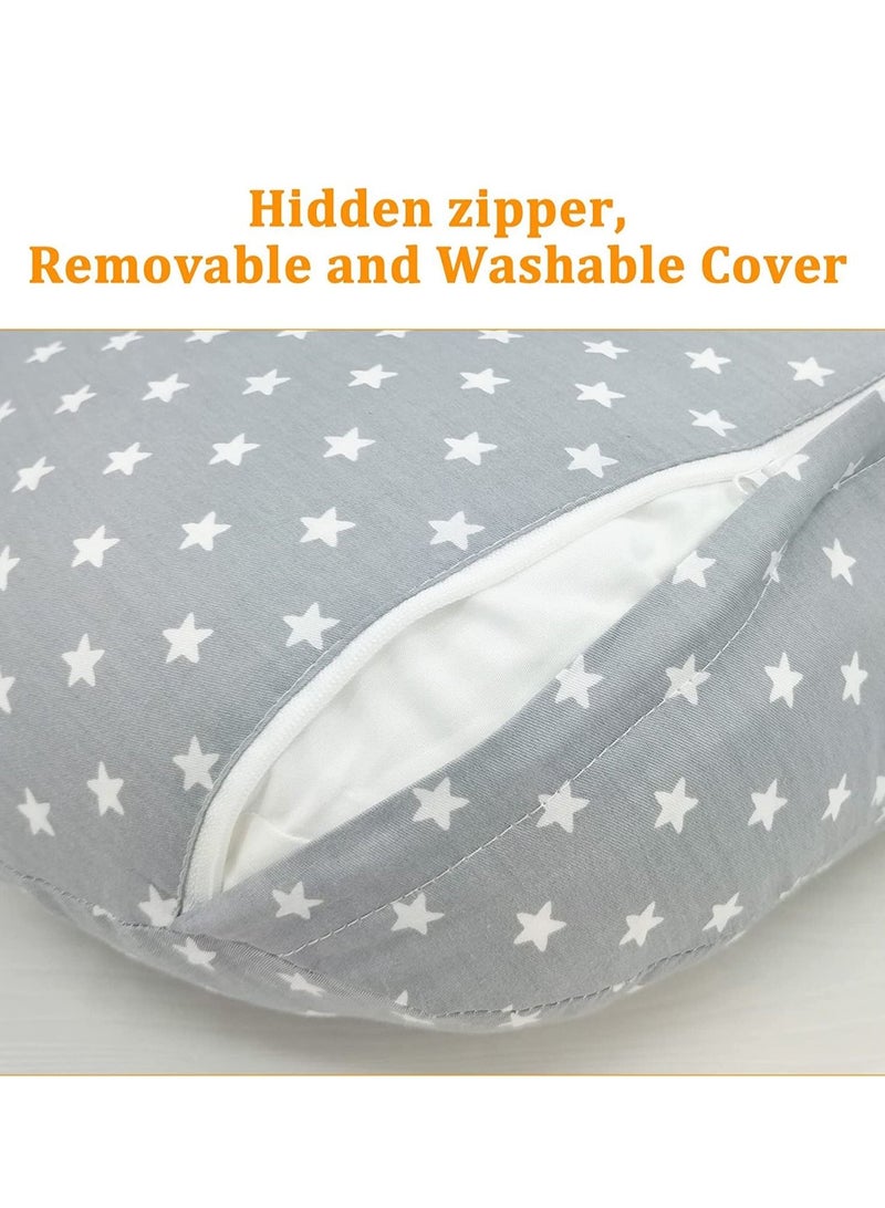 Baby Breastfeeding Nursing Pillow,Positioner,Machine Washable U Shape Nursing,Infant Support Pillow Bonus Head Positioner,Adjustable Pillow For Breastfeeding (Dinosaur)
