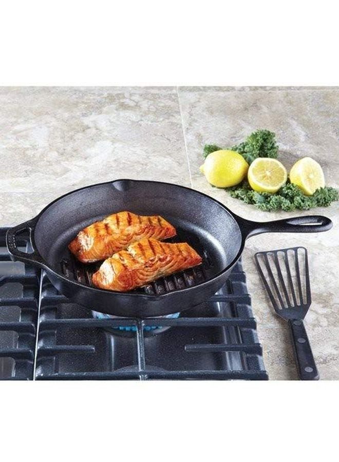 Cast Iron Grill Pan Black 10.25inch