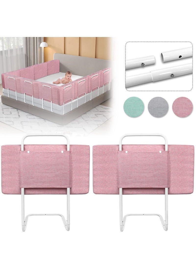 1-Piece Bed Fence Kids Safety Bedside Guard Baby Anti-Fall Bed Rail Child Bed Soft Barrier Height Adjustable Side Protection 50cm