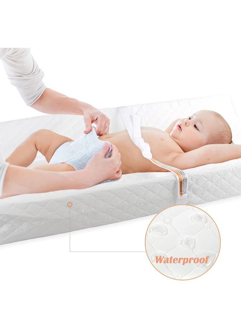 Baby Changing Pad with Seat Belt Portable Compression Waterproof Nursing Changing Table Baby Massage Touch Pad 80x40x10cm
