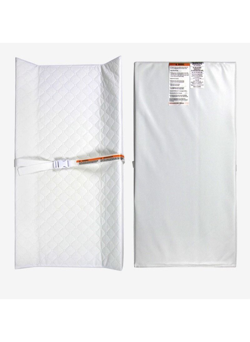 Baby Changing Pad with Seat Belt Portable Compression Waterproof Nursing Changing Table Baby Massage Touch Pad 80x40x10cm