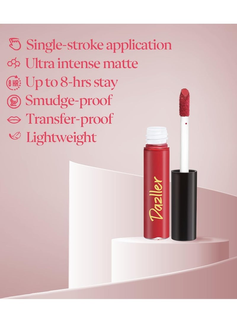 Dazller Lip Colour 3.6g Pink Punch Pack of 6 Lightweight Untra intense Matte Smudge proof