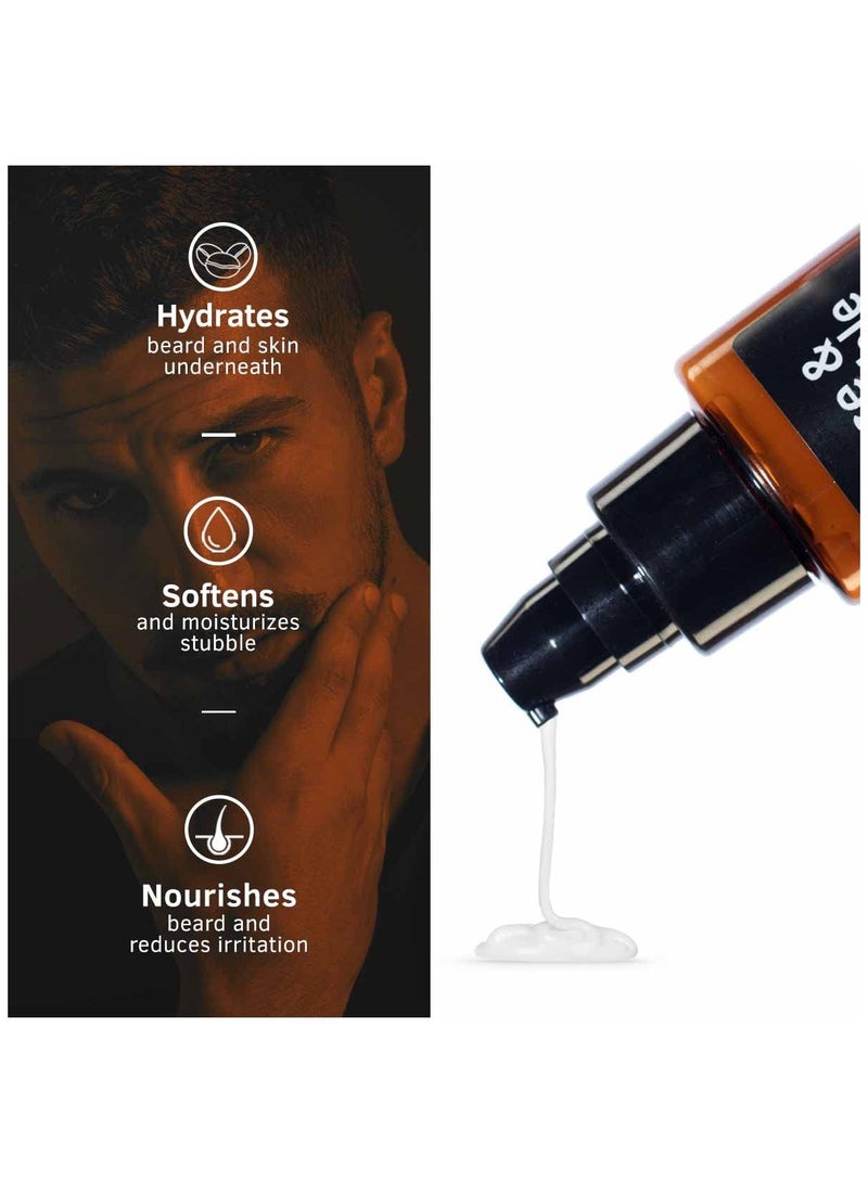 USTRAA Beard Growth Oil 35ml And Face Stubble lotion 60ml Combo Pack of 2