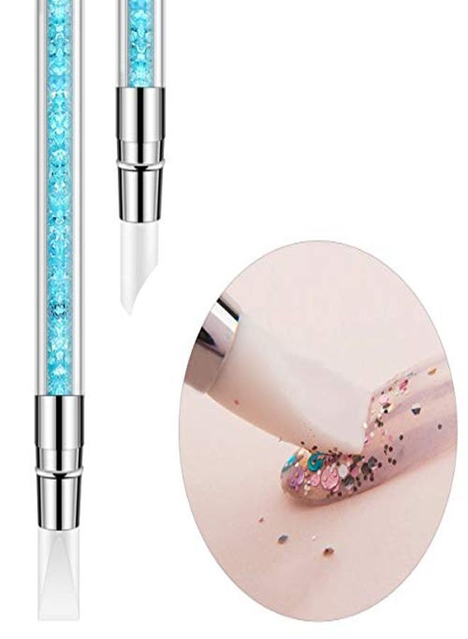 Nail Art Sculpture Pen Dual Tipped Silicone Nail Tool Rhinestone Nail Polish Carving Pen Rubber Tip Nail Brushes