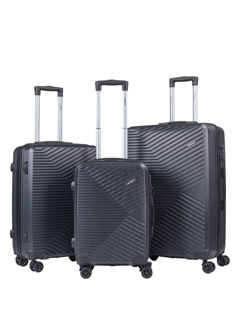 Luggage Set 3Pcs ABS Trolley Bag Set With Number Lockable System