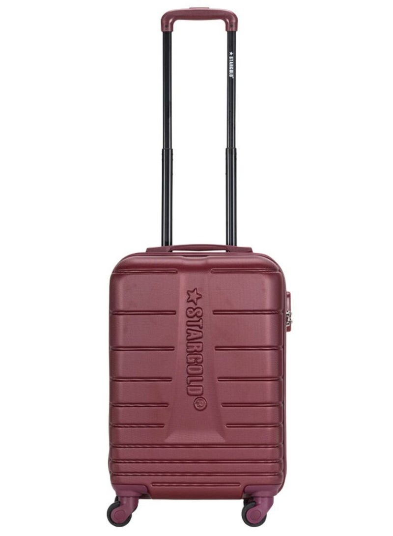 Single Hardside Spinner ABS Trolley Luggage With Number Lock 20 Inches