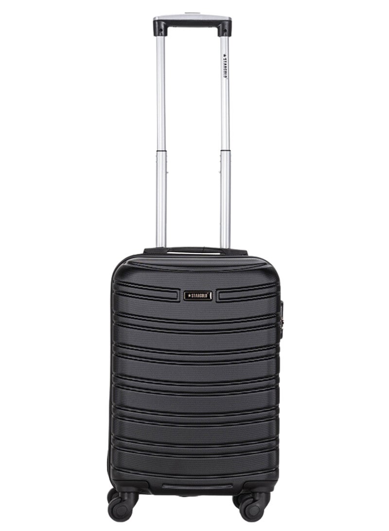 Single Hardside Spinner ABS Trolley Luggage With Number Lock 20 Inches