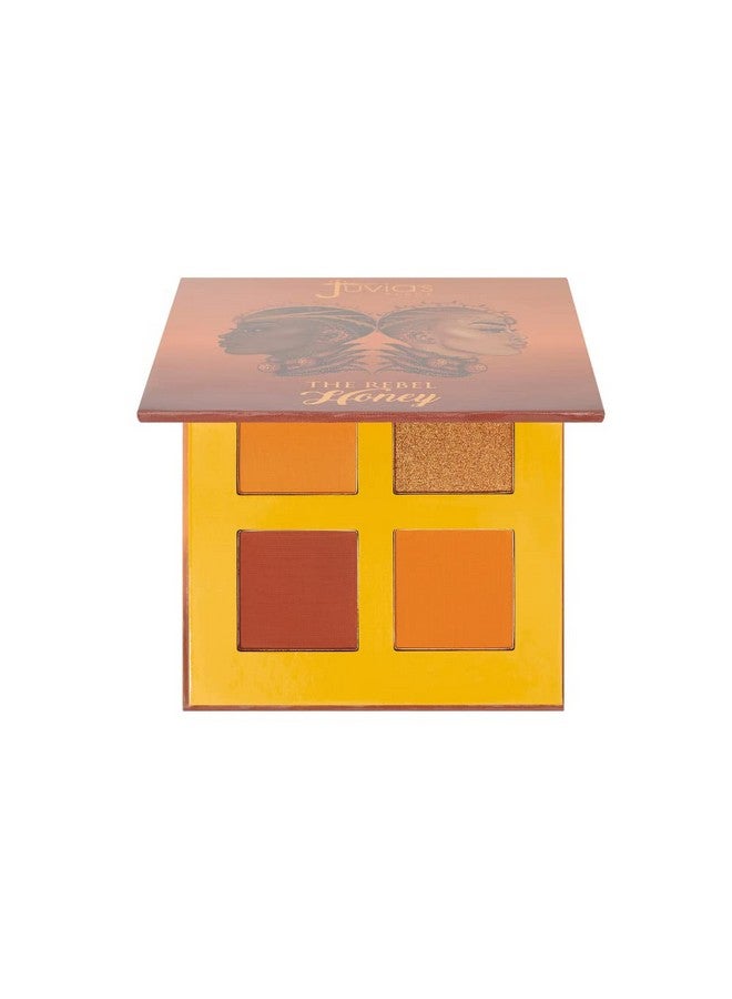 Rebel Quad Honey Eyeshadow Palette Professional Eye Makeup, Pigmented Eyeshadow Palette, Makeup Palette For Eye Color & Shine, Pressed Eyeshadow Cosmetics, Shades Of 4