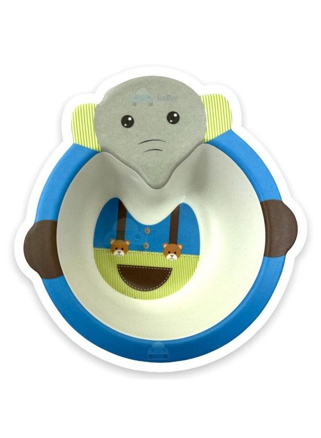Baby Feeding Bowlelephant Design Eco Friendly Bamboo Fiber Bowl For Kids Baby Utensils Feeding Bowl Tableware For Kids And Toddlers (Multicolor; 1 Pc)