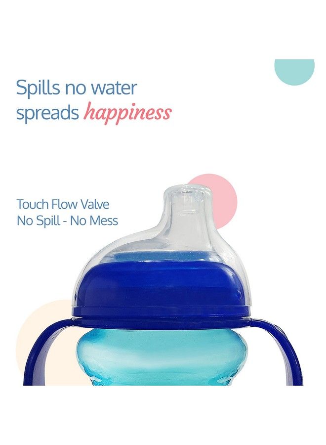 Mobby Little Spout Sipper Bpa Free 240 Ml 6M+ (Blue) Plastic Silicone