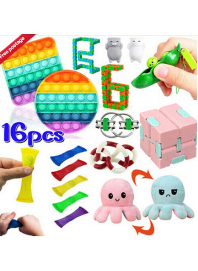 16-Piece Pop Bubble Sensory Fidget Toy Set