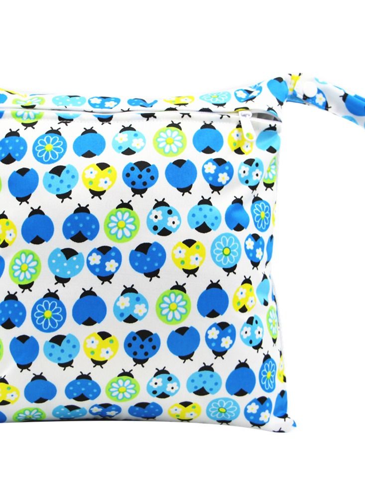 Cartoon Cute Print Stroller Hanging Bag Multi-functional Diaper Storage Bag Diaper Pad Hanging Bag