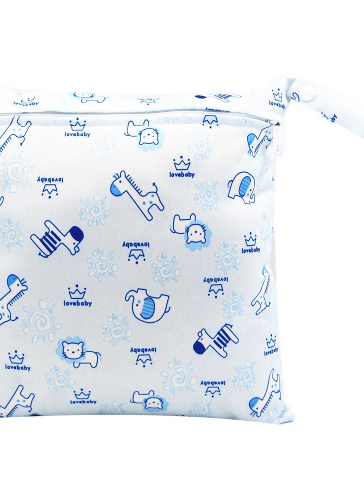 Cartoon Cute Print Stroller Hanging Bag Multi-functional Diaper Storage Bag Diaper Pad Hanging Bag