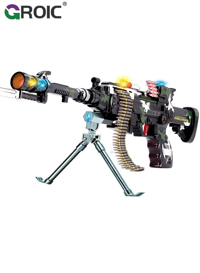 Toy Gun with Sounds, Stand and Spinning Lights, Electric Gun Toy Most Popular Gifts for Children, Special Toy Gun with Dazzling Light, Amazing Blaster Sound & Unique Action Light-UP