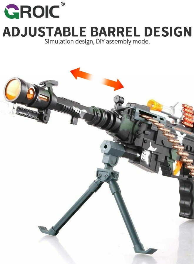 Toy Gun with Sounds, Stand and Spinning Lights, Electric Gun Toy Most Popular Gifts for Children, Special Toy Gun with Dazzling Light, Amazing Blaster Sound & Unique Action Light-UP