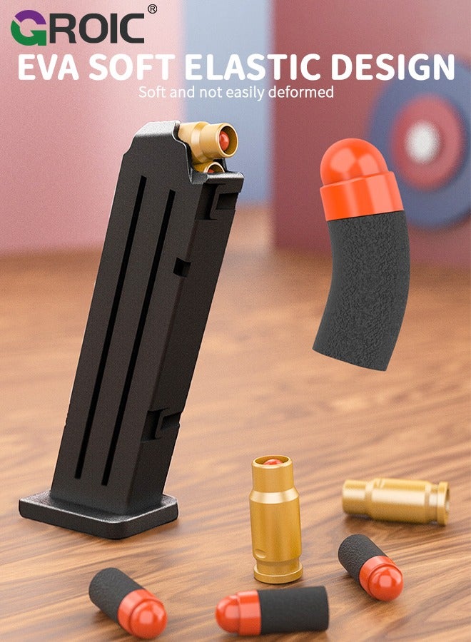 Soft Bullet Toy Guns, Glock Continuous Shell Throwing Soft Gun Toy, Toy Foam Blasting Gun, Shooting Games Machine Gun Toys Pistol Toys for Kids Soft Bullet Gun with Eva Soft Bullet, Target etc