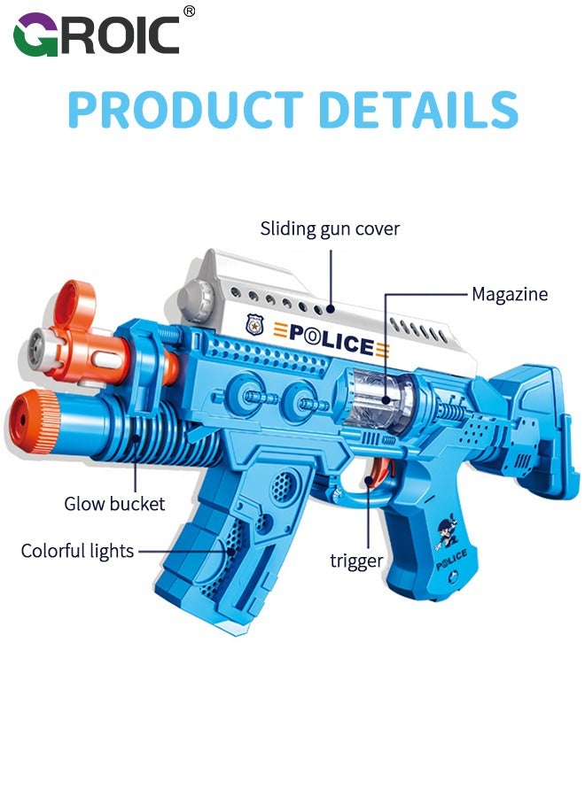 Toy Gun with Sounds, Handcuffs, Batons and Spinning Lights, Electric Gun Toy Most Popular Gifts for Children, Special Toy Gun with Dazzling Light, Amazing Blaster Sound & Unique Action Light-UP