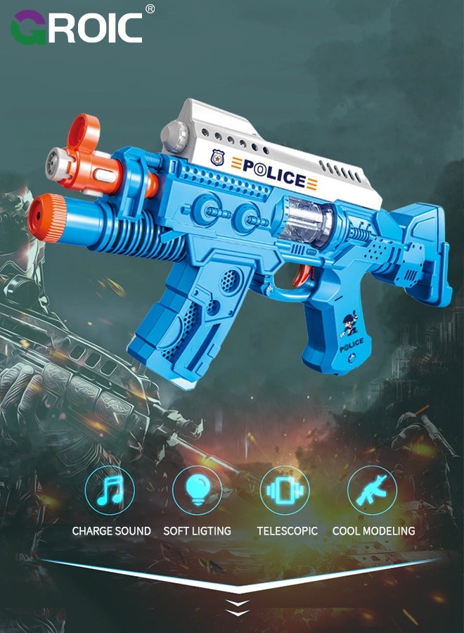 Toy Gun with Sounds, Handcuffs, Batons and Spinning Lights, Electric Gun Toy Most Popular Gifts for Children, Special Toy Gun with Dazzling Light, Amazing Blaster Sound & Unique Action Light-UP