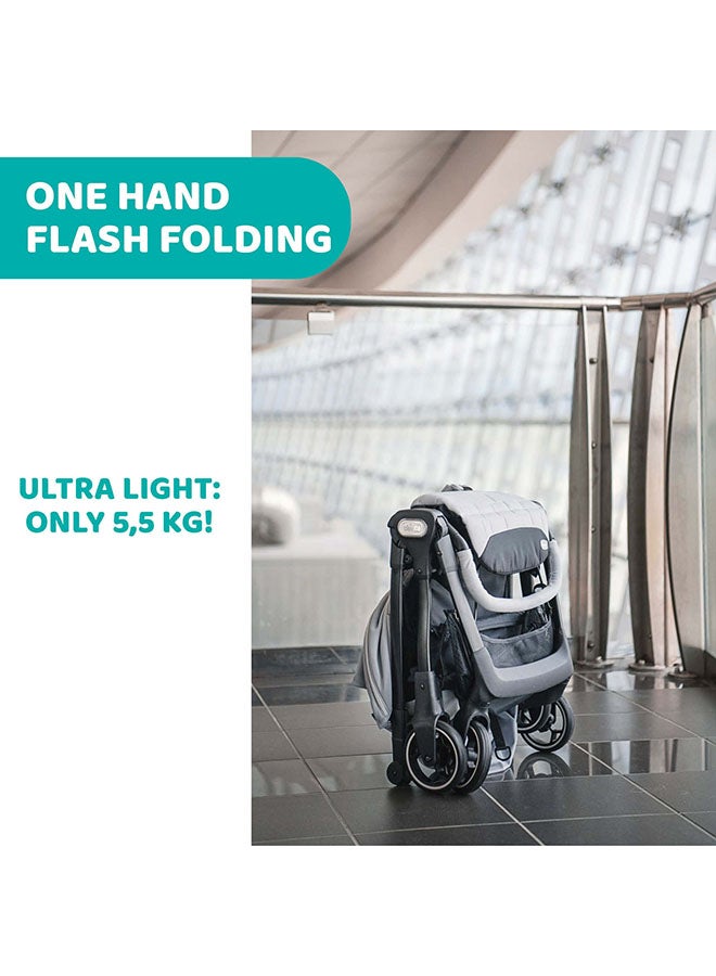 We Stroller 0M-5Y, Extraordinarily Compact, One-Hand Folding Mechanism, Extremely Light 5.5 Kg. With Rain Cover And Transport Bag, Black