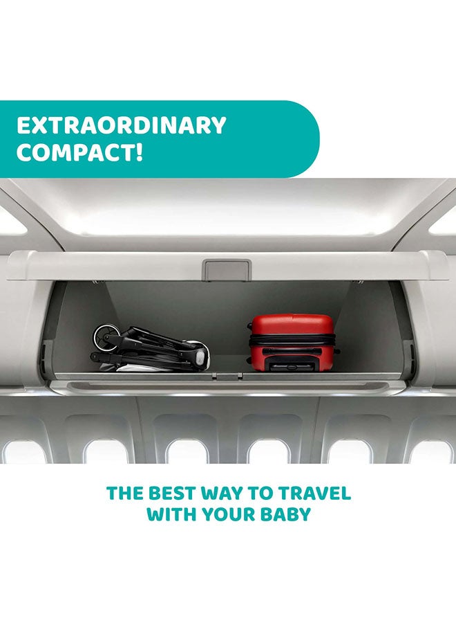 We Stroller 0M-5Y, Extraordinarily Compact, One-Hand Folding Mechanism, Extremely Light 5.5 Kg. With Rain Cover And Transport Bag, Black