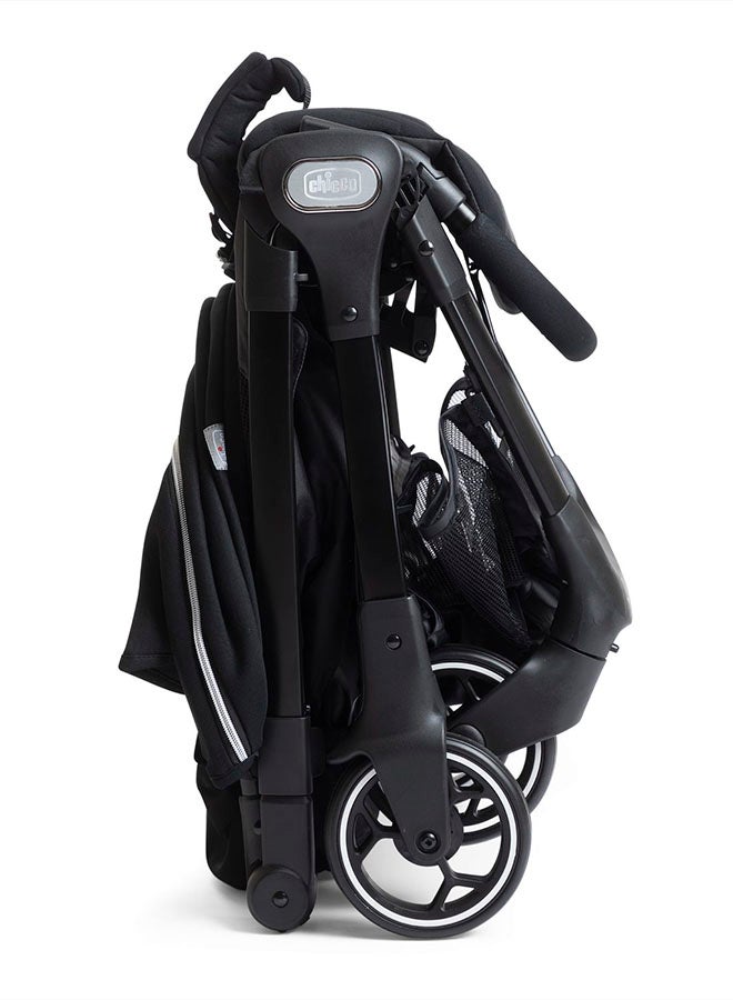 We Stroller 0M-5Y, Extraordinarily Compact, One-Hand Folding Mechanism, Extremely Light 5.5 Kg. With Rain Cover And Transport Bag, Black