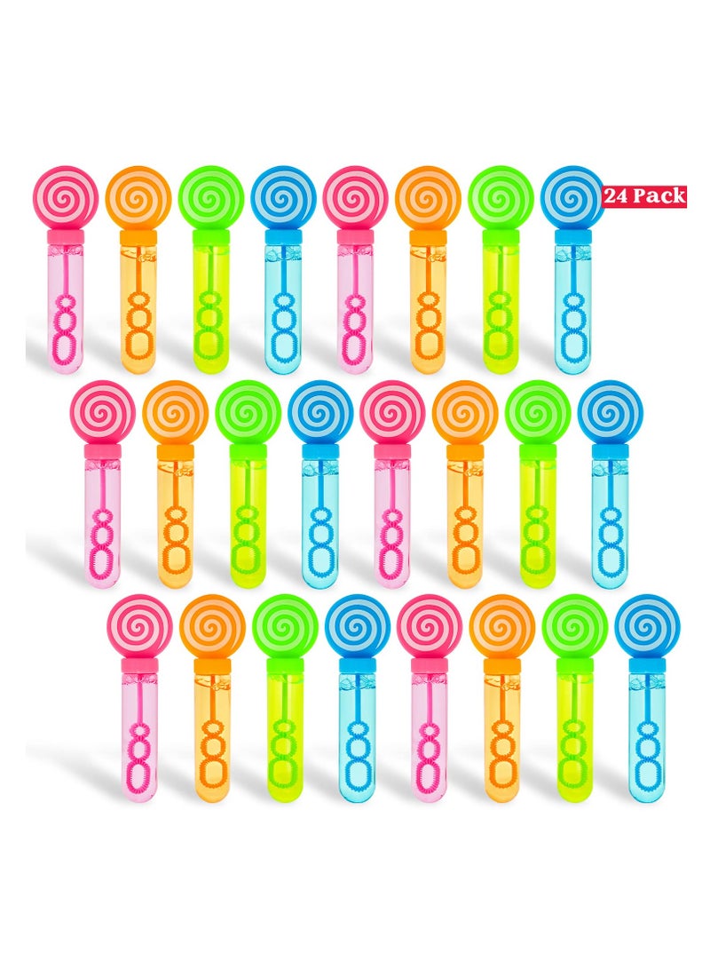 SYOSI 24 Pcs Mini Bubble Wands, Bubble Toys for Kids Bubble Wands for Birthday, Wedding, Party, Carnival Prizes Gift for Kids