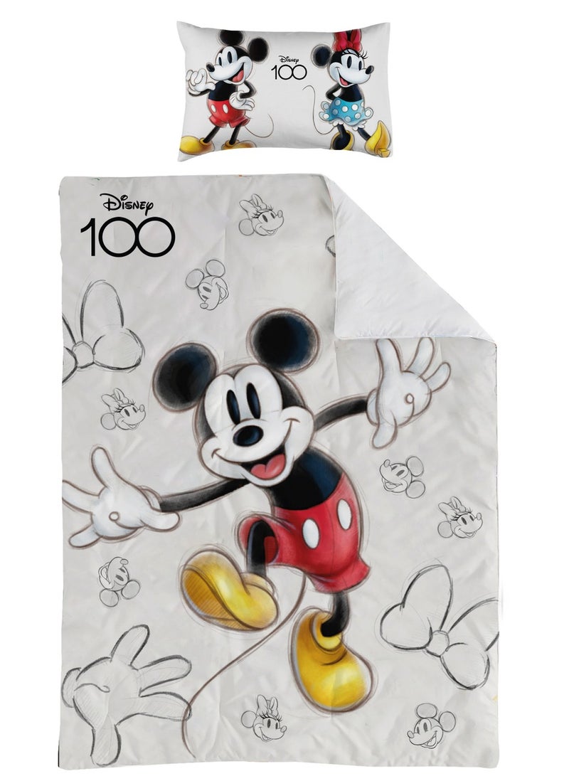 Disney Mickey and  Minnie Mouse 4 Pcs Kids Bedding Set