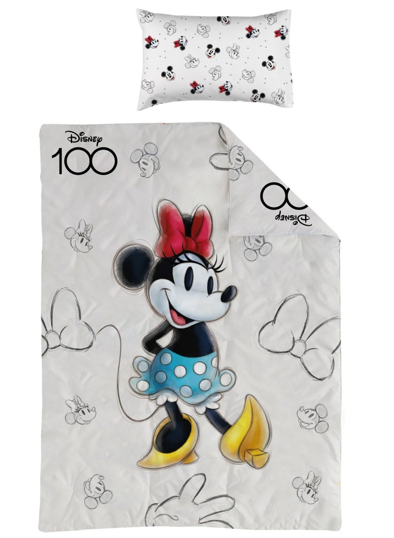 Disney Mickey and  Minnie Mouse 4 Pcs Kids Bedding Set