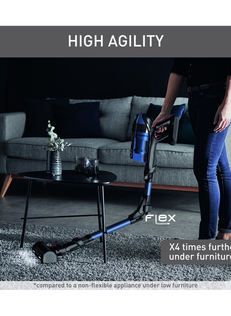 Vacuum Cleaner | X-Force Flex 12.60  Vacuum Cleaner Cordless | Aqua Model | Long-Lasting Battery Up to 45 minutes | 2-in-1 Mopping and Vacuuming | Flex Tube System | 2 Years Warranty 150 W TY98C0HO Blue