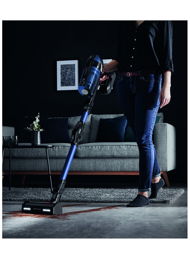 Vacuum Cleaner | X-Force Flex 12.60  Vacuum Cleaner Cordless | Aqua Model | Long-Lasting Battery Up to 45 minutes | 2-in-1 Mopping and Vacuuming | Flex Tube System | 2 Years Warranty 150 W TY98C0HO Blue