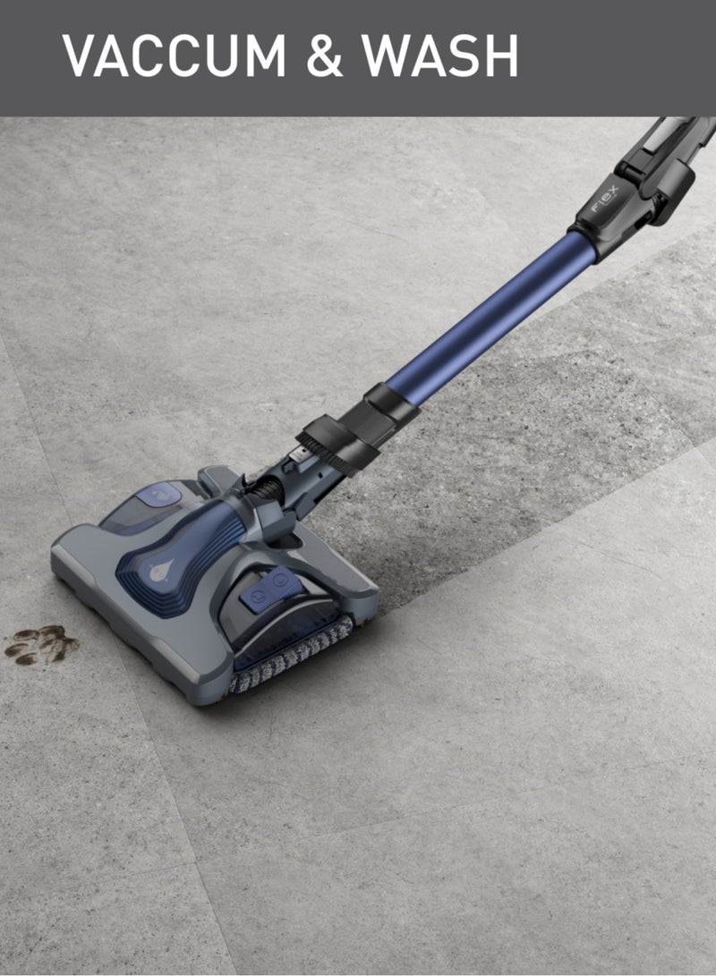 Vacuum Cleaner | X-Force Flex 12.60  Vacuum Cleaner Cordless | Aqua Model | Long-Lasting Battery Up to 45 minutes | 2-in-1 Mopping and Vacuuming | Flex Tube System | 2 Years Warranty 150 W TY98C0HO Blue