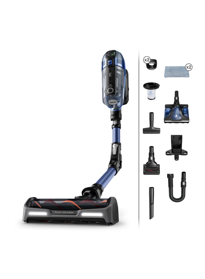 Vacuum Cleaner | X-Force Flex 12.60  Vacuum Cleaner Cordless | Aqua Model | Long-Lasting Battery Up to 45 minutes | 2-in-1 Mopping and Vacuuming | Flex Tube System | 2 Years Warranty 150 W TY98C0HO Blue