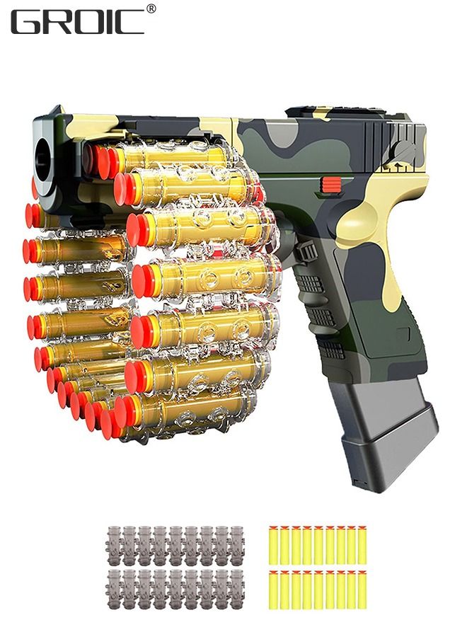 Soft Bullet Toy Guns, Glock Continuous Shell Throwing Soft Gun Toy, Toy Foam Blasting Gun, Shooting Games Machine Gun Toys Pistol Toys for Kids Soft Bullet Gun with Eva Soft Bullet