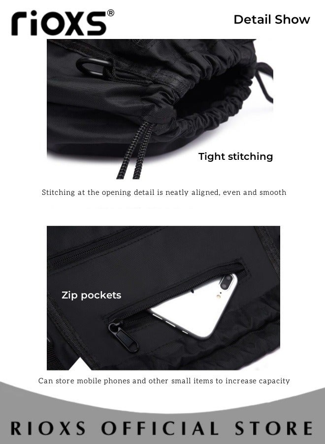 Drawstring Basketball Backpack with sports towel Foldable Soccer Backpack Gym Bag with Detachable Ball Mesh Bag for Basketball Volleyball Baseball Yoga