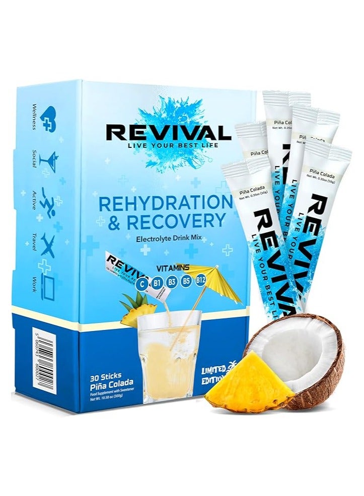 Revival Rapid Rehydration Electrolytes Powder Pina Colada 30 Sachet