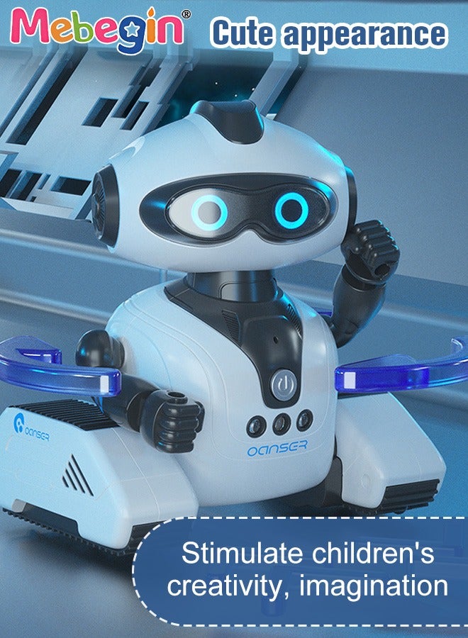 Robot Toy with Flexible Joints and Gesture Sensing, Remote Control Robot Toy, Rechargeable RC Robot with Dynamic Music, Popular Science and Intelligent Programming, Creative Moving Toy with Cute Appearance, Ideal Gift for Kids Aged 8+