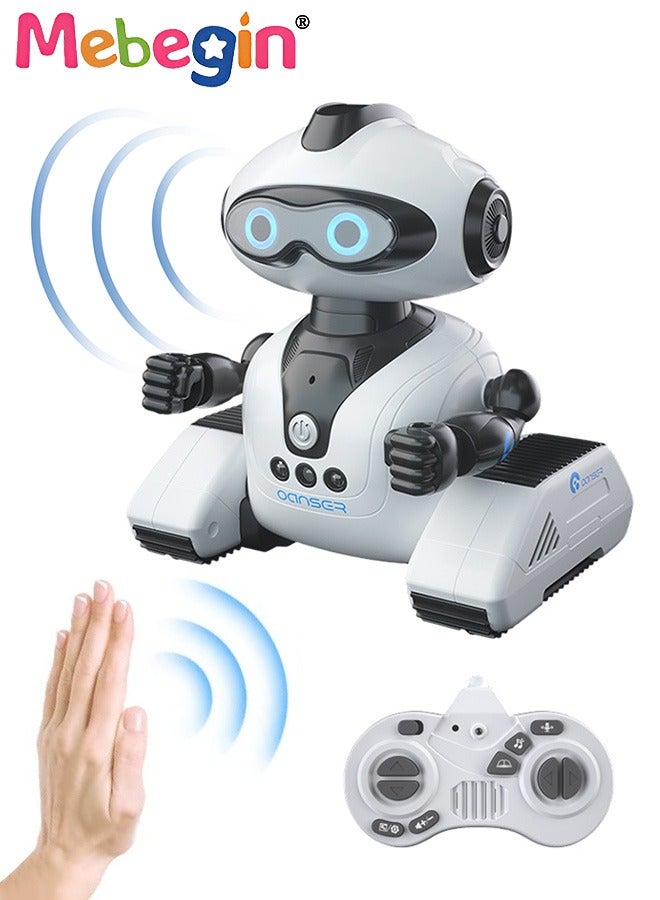 Robot Toy with Flexible Joints and Gesture Sensing, Remote Control Robot Toy, Rechargeable RC Robot with Dynamic Music, Popular Science and Intelligent Programming, Creative Moving Toy with Cute Appearance, Ideal Gift for Kids Aged 8+