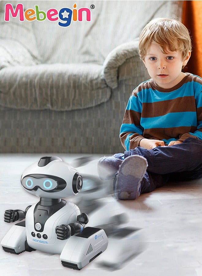 Robot Toy with Flexible Joints and Gesture Sensing, Remote Control Robot Toy, Rechargeable RC Robot with Dynamic Music, Popular Science and Intelligent Programming, Creative Moving Toy with Cute Appearance, Ideal Gift for Kids Aged 8+