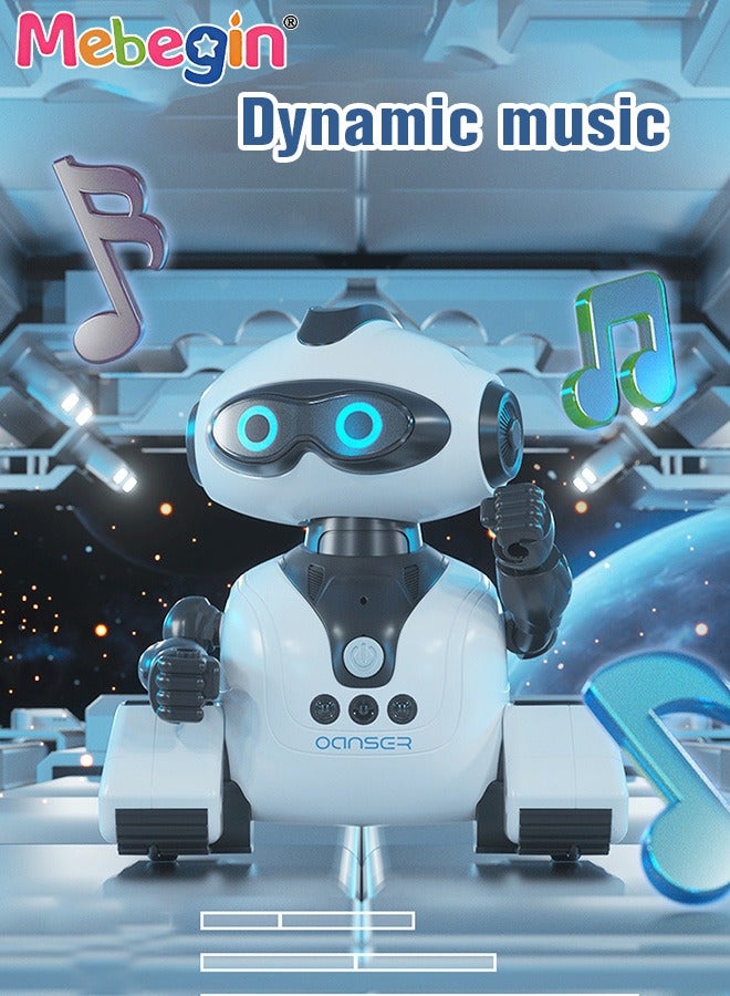 Robot Toy with Flexible Joints and Gesture Sensing, Remote Control Robot Toy, Rechargeable RC Robot with Dynamic Music, Popular Science and Intelligent Programming, Creative Moving Toy with Cute Appearance, Ideal Gift for Kids Aged 8+
