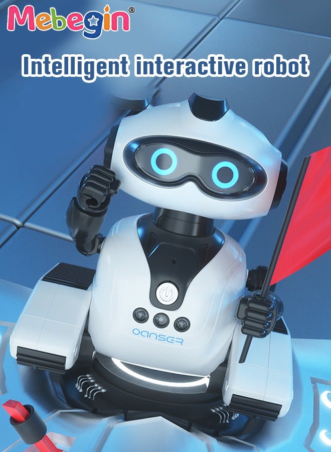 Robot Toy with Flexible Joints and Gesture Sensing, Remote Control Robot Toy, Rechargeable RC Robot with Dynamic Music, Popular Science and Intelligent Programming, Creative Moving Toy with Cute Appearance, Ideal Gift for Kids Aged 8+