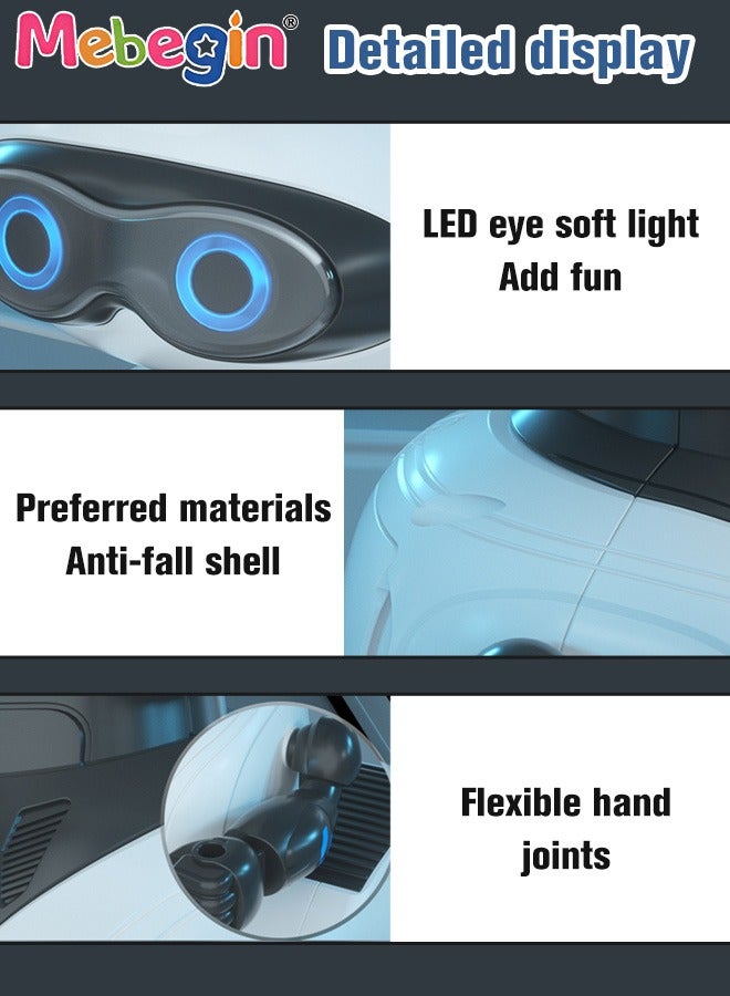 Robot Toy with Flexible Joints and Gesture Sensing, Remote Control Robot Toy, Rechargeable RC Robot with Dynamic Music, Popular Science and Intelligent Programming, Creative Moving Toy with Cute Appearance, Ideal Gift for Kids Aged 8+