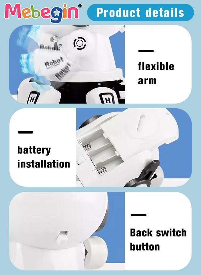 Dancing Robot Toy with Flashing Lights and Sound Effects, Companion Robot with Moving Arms and Legs, Creative Moving Toy with Cute Appearance, Suitable for Promoting Babies' Crawling and Walking Abilities, Ideal Gift for Kids, 15*15*18cm