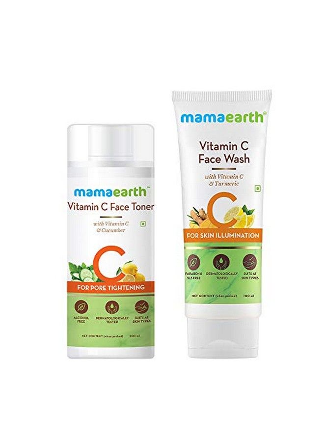 Vitamin C Glowing Skin Combo(Vitamin C Face Wash 100Ml + Toner 200Ml)